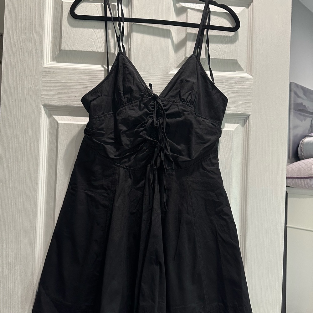 Zara Bow Black Strappy Dress
